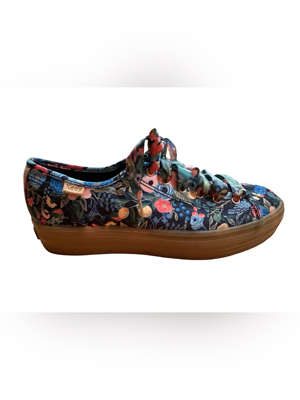 Anthropologie Keds x Rifle Paper Co. Garden Party Platform Sneakers, Size 6.5 - Picture 9 of 12